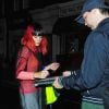 Lily Allen à la sortie d'un hôtel à Londres, le jeudi 29 mai 2014.