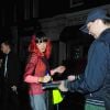 Lily Allen à la sortie d'un hôtel à Londres, le jeudi 29 mai 2014.