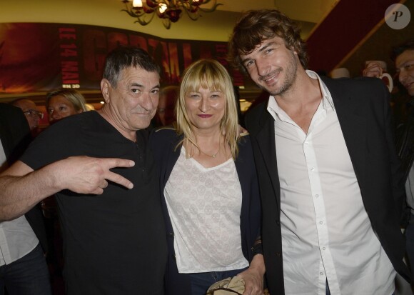 Exclusif - Jean-Marie Bigard, Christine Bravo et son compagnon, Jean-Marie Bigard fête ses 60 ans au Grand Rex à Paris le 23 mai 2014.
