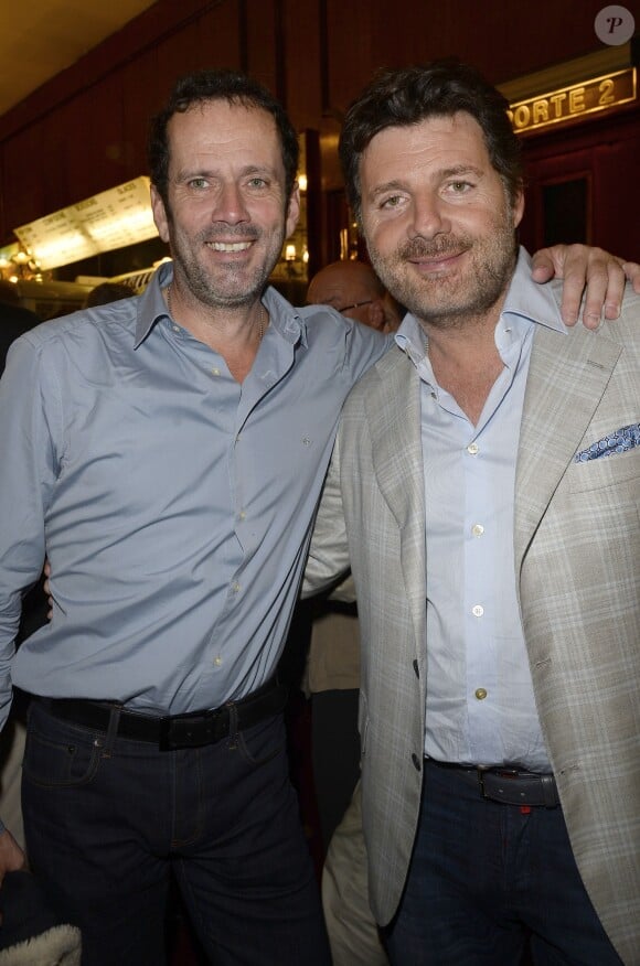 Exclusif - Christian Vadim et Gilles Lellouche - Jean-Marie Bigard fête ses 60 ans au Grand Rex à Paris le 23 mai 2014.