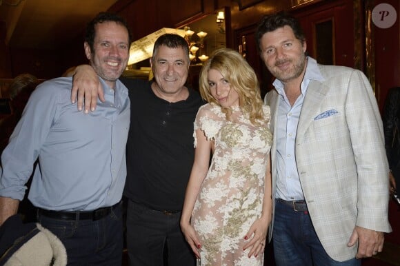 Exclusif - Christian Vadim, Jean-Marie Bigard et sa femme Lola, Gilles Lellouche - Jean-Marie Bigard fête ses 60 ans au Grand Rex à Paris le 23 mai 2014.