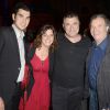 Exclusif - Jean-Marie Bigard, Daniel Russo avec sa fille Charlotte et son compagnon David - Jean-Marie Bigard fête ses 60 ans au Grand Rex à Paris le 23 mai 2014.