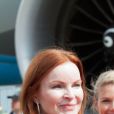 Marcia Cross arrivant à l'aéroport de Vienne le 30 mai 2014