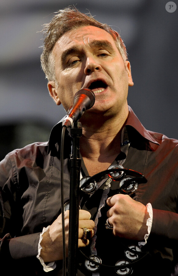 Morrissey en concert dans le cadre du Glastonbury Music Festival à Glastonbury, le 24 juin 2011.