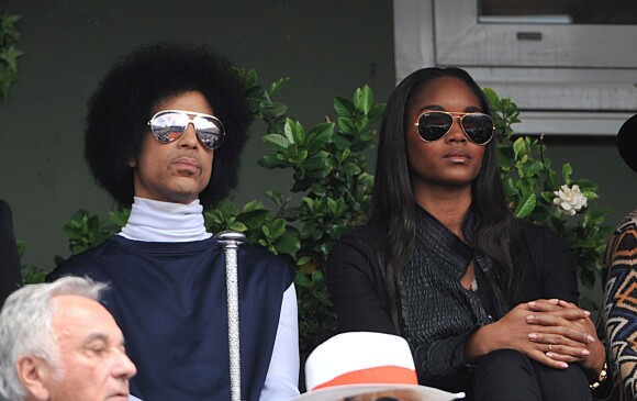 Le chanteur Prince à Roland-Garros. Paris, le 2 juin 2014.
