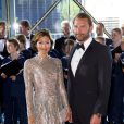 La comtesse Alexandra de Frederiksborg et son mari Martin Jorgensen le 1er juin 2014 au siège de Radio Danemark à Copenhague pour le gala en l'honneur des 80 ans du prince consort Henrik.
