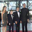  La princesse Marie et le prince Joachim de Danemark avec les princes Felix et Nikolai le 1er juin 2014 au siège de Radio Danemark à Copenhague pour le gala en l'honneur des 80 ans du prince consort Henrik. 