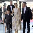  La princesse Mary et le prince Frederik de Danemark avec leurs enfants le prince Christian et la princesse Isabella le 1er juin 2014 au siège de Radio Danemark à Copenhague pour le gala en l'honneur des 80 ans du prince consort Henrik. 