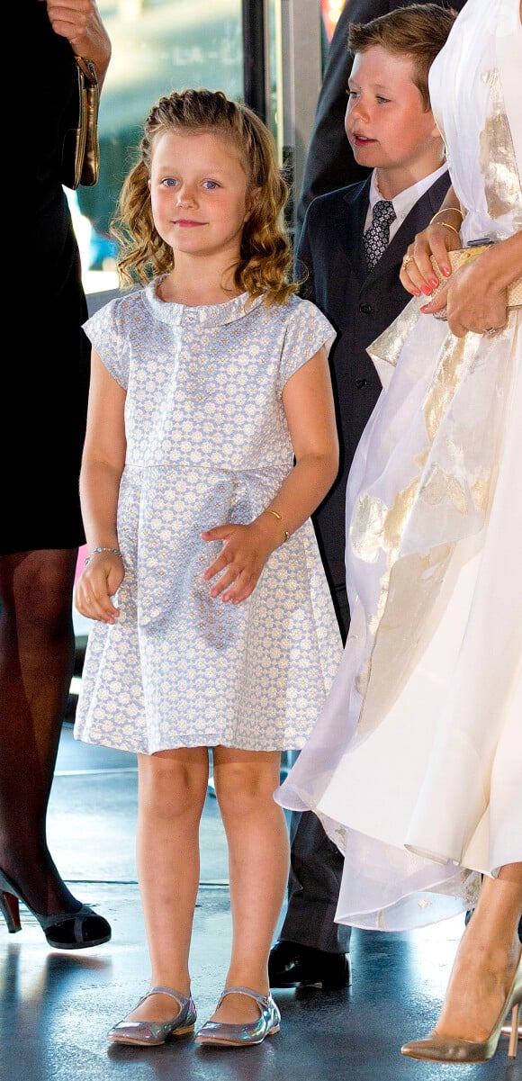 Le prince Christian et la princesse Isabella de Danemark le 1er juin 2014 au siège de Radio Danemark à Copenhague pour le gala en l'honneur des 80 ans du prince consort Henrik.