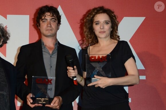 Riccardo Scamarcio, Valeria Golino pendant la soirée des Gold Ciak Awards à Rome en Italie le 3 juin 2014.