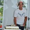 Le joueur espagnol Rafael Nadal fête son anniversaire pendant Roland-Garros à Paris, le 3 juin 2014. Il a soufflé ses 28 bougies.