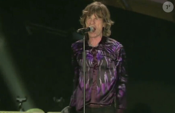 Mick Jagger et son groupe les Rolling Stones en concert à Tel-Aviv en Israël, le 4 juin 2014.