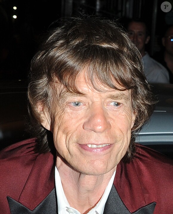 Mick Jagger fête ses 70 ans à Londres, le 14 juillet 2013.