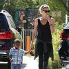 Exclusif - Charlize Theron et son fils Jackson se promènent à Hollywood, le 3 juin 2014.