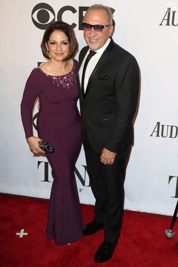 Gloria Estefan et son mari Emilio Estefan lors de la 68e cérémonie des Tony Awards à New York, le 8 juin 2014.