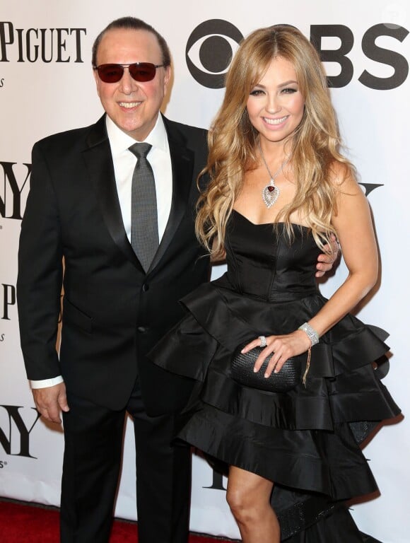 Thalia et son mari Tommy Mottola  lors de la 68e cérémonie des Tony Awards à New York, le 8 juin 2014.