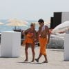 Exclusif - Caroline Receveur et son fiancé Valentin Lucas en vacances à Miami, le 8 juin 2014.