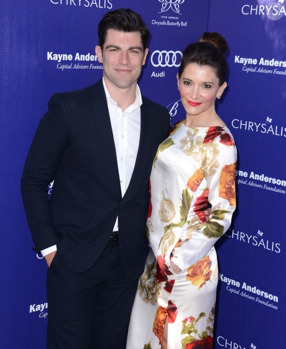 Max Greenfield et Tess Sanchez à la 13e édition du Chrysalis Butterfly Ball à Mandeville Canyon Estate à Brentwood, Los Angeles, le 8 juin 2014.