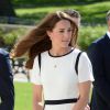 Kate Middleton, duchesse de Cambridge, au Musée maritime national de Londres, le 10 juin 2014, pour soutenir Sir Ben Ainslie dans sa campagne pour la 35e Coupe de l'America, qui sera disputée en 2017.