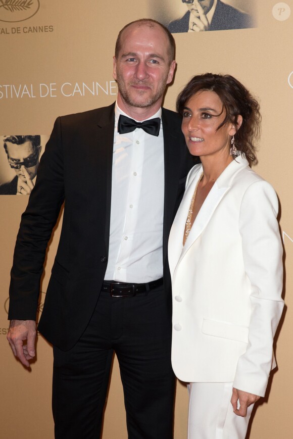 Nathalie Iannetta et son mari Jean-Charles Sabattier - Dîner d'ouverture du 67ème festival de Cannes, le 14 mai 2014.