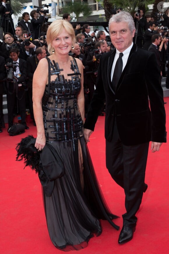 Claude Sérillon et Catherine Ceylac - Montée des marches du film " Saint-Laurent" lors du 67 ème Festival du film de Cannes – Cannes le 17 mai 2014.