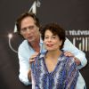 William Fichtner et Rola Bauer - Photocall de la série "Crossing Lines" au 54e Festival de la Télévision de Monte-Carlo. Le 10 juin 2014.