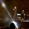 Exclu - Alain Lanty au piano accompagne Johnny Hallyday lors de son concert au Stade de France, le 17 juin 2012. 