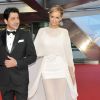 Adriana Karembeu et son compagnon André Ohanian participent a la cérémonie des remises de recompenses du 53e Festival de Télévision de Monte-Carlo au Grimaldi Forum le 13 juin 2013.