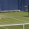 Andy Murray et Amélie Mauresmo pour leur premier entraînement au Queen's à Londres le 11 juin 2014.