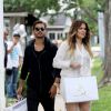 Khloé Kardashian et Scott Disick quittent la boutique de vêtements 25 Park, à Bridgehampton. Le 11 juin 2014.