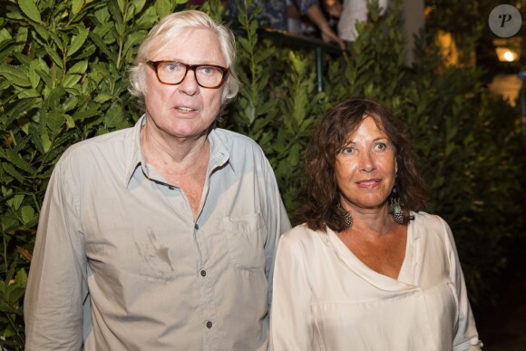 David McNeil et sa femme Evelyne au concert de Juliette Gréco à Ramatuelle, le 7 août 2013. 