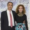 Marisa Berenson et son compagnon Jean-Michel Simonian à Paris le 13 mai 2014.