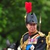 La princesse Anne, en uniforme de colonel des Blues and Royals, lors de la parade Trooping the Colour marquant le 14 juin 2014 la célébration solennelle des 88 ans de la souveraine.