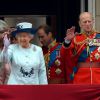 Elizabeth II et le prince Philip lors du défilé Trooping the Colour marquant le 14 juin 2014 la célébration solennelle des 88 ans de la souveraine.