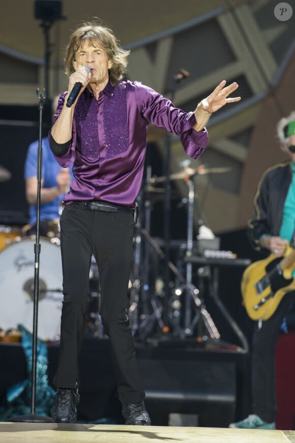 Mick Jagger lors de son concert avec les Rolling Stones au Stade de France à Paris, le 13 juin 2014.