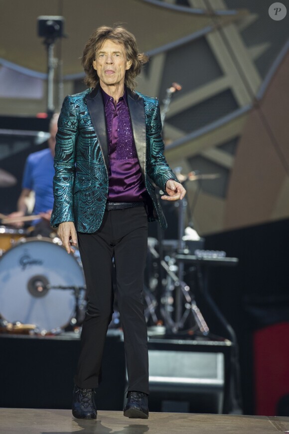 Mick Jagger lors du concert des Rolling Stones au Stade de France à Paris, le 13 juin 2014.