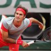 Roger Federer - Elimination de Roger Federer en huitième de finale par Ernests Gulbis du tournoi de tennis de Roland Garros à Paris le 1er Juin 2014. 