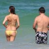 Kate Walsh s'est détendue avec son compagnon Chris Case, sur une plage de Miami, le 15 juin 2014.