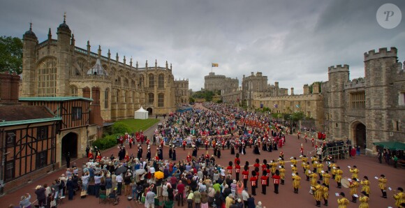 Image du service annuel de l'ordre de la jarretière, le 16 juin 2014 à la chapelle Saint George à Windsor.