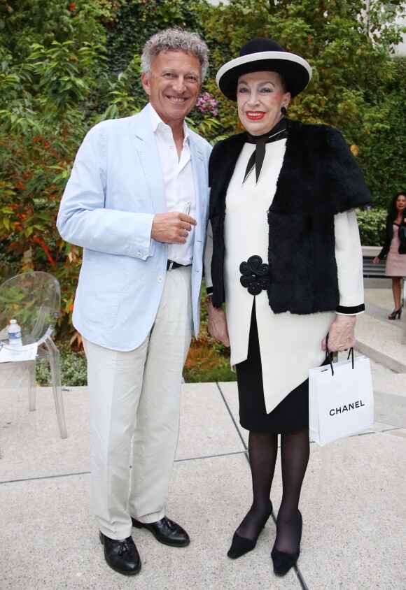 Nelson Montfort et Geneviève de Fontenay - 11e édition du Prix Trofémina à la salle Wagram à Paris le 16 juin 2014. 