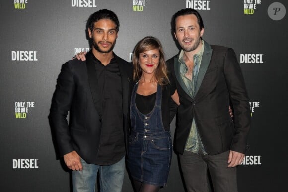 Victoria Bedos entre Nassim Si Ahmed et Michaël Cohen - Soirée de lancement du nouveau parfum Diesel "Only The Brave Wild" avec un concert de Woodkid, à l'Olympia à Paris, le 17 juin 2014.