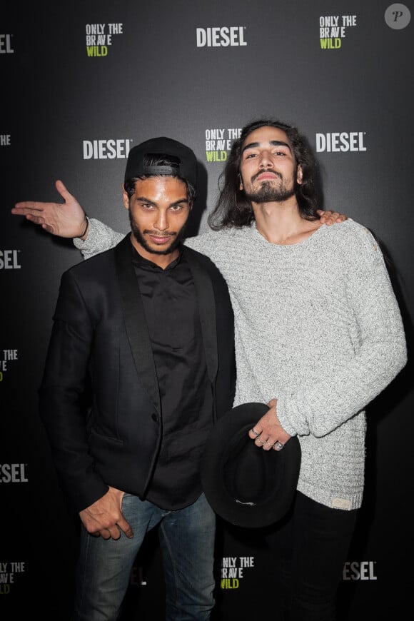 Nassim Si Ahmed et Willy Cartier - Soirée de lancement du nouveau parfum Diesel "Only The Brave Wild" avec un concert de Woodkid, à l'Olympia à Paris, le 17 juin 2014.