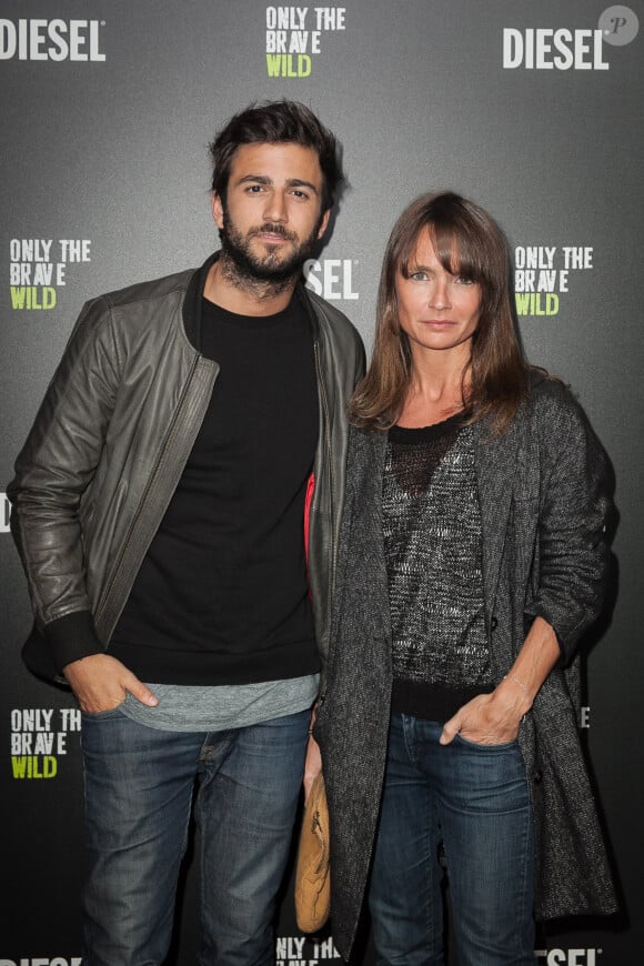 Axelle Laffont et Cyril Paglino - Soirée de lancement du nouveau parfum Diesel "Only The Brave Wild" avec un concert de Woodkid, à l'Olympia à Paris, le 17 juin 2014.