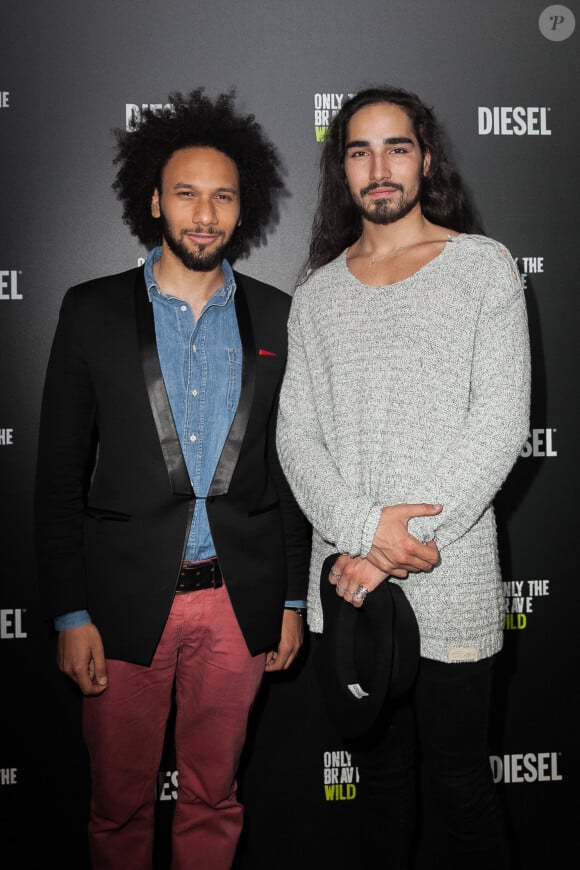 Yassine Azzouz et Willy Cartier - Soirée de lancement du nouveau parfum Diesel "Only The Brave Wild" avec un concert de Woodkid, à l'Olympia à Paris, le 17 juin 2014.