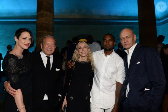 Asia Argento, Ermanno Scervino, Franca Sozzani, Kanye West et Toni Scervino - Cocktail lors de la soirée "Ermanno Scervino" à Florence en Italie le 18 juin 2014.