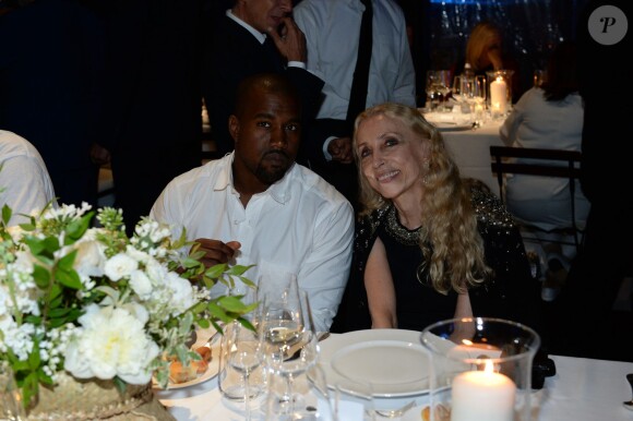 Franca Sozzan et Kanye West - Cocktail lors de la soirée "Ermanno Scervino" à Florence en Italie le 18 juin 2014.