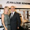 Lynda Lacoste et son compagnon Bruno Bensoussan - Inauguration de la nouvelle boutique Jean-Louis Scherrer au 111, rue du Faubourg-Saint-Honoré à Paris, le 19 juin 2014.