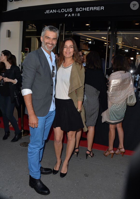 François Vincentelli, Zoé Felix - Inauguration de la nouvelle boutique Jean-Louis Scherrer au 111, rue du Faubourg-Saint-Honoré à Paris, le 19 juin 2014.