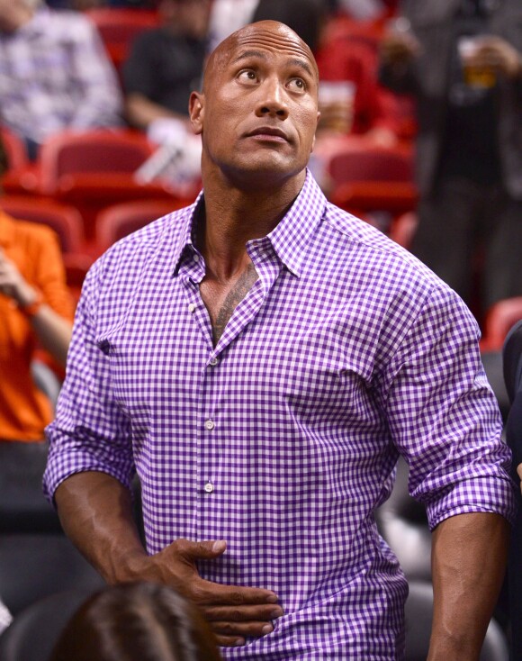 Dwayne Johnson à Miami, le 27 février 2014. 