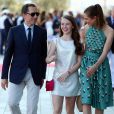 Gad Elmaleh, Charlotte Casiraghi et la princesse Alexandra de Hanovre lors de l'inauguration du Yacht-Club de Monaco, le 20 juin 2014 au port Hercule de Monaco
